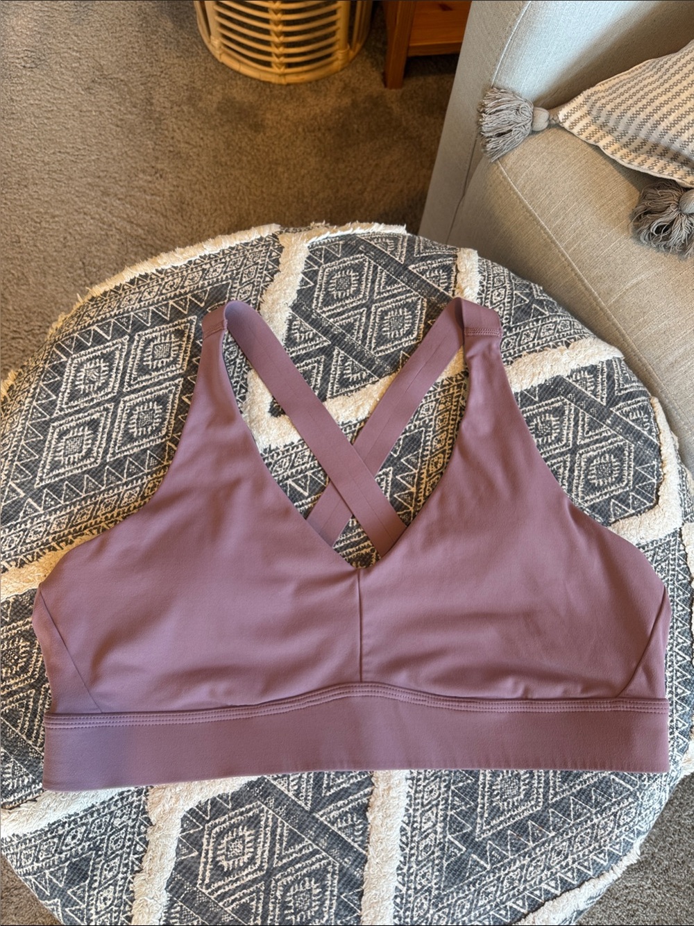 Prana Layna Crossback Sports Bra in Pink Mauve